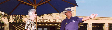 Volunteer greeter at the Visitor Center
