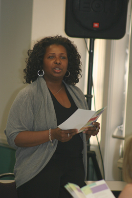 Bobbie Moore, assistant director, BLM, speaking to workshop participants.