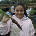 Girl holding carrot