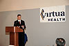 Congressman Rob Andrews addresses the employees of Virtua Health