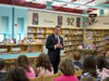 Congressman Rob Andrews addresses students at the Ann Mullen School in Sicklerville to discuss what his job entails.