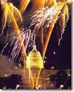 Fireworks at the U.S. Capitol Building