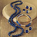 Majestic 14k Lapis Bead Necklace