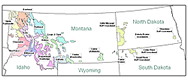 Small graphic Northern Region map and link to larger size. 