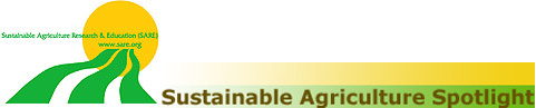 sustainable agriculture, research, and education header bar