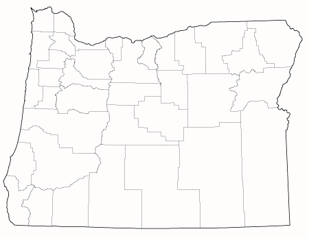 Image showing a county map of Oregon