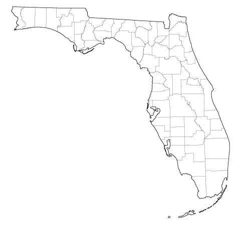 Image showing a county map of Florida