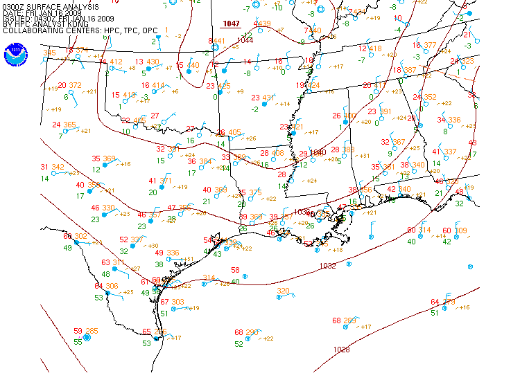 Latest surface analysis - click for a larger image