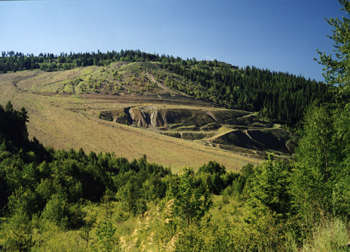 A vermiculite mine in Libby, Montana