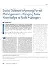[image:] Publication cover - Social science informing forest management — bringing new knowledge to fuels managers