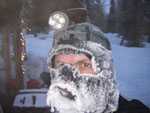 NRCS civil engineer Jeff Oatley on the course of the Iditarod Trail Invitational