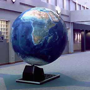 Picture of the globe in the Atrium