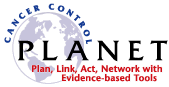 Logo: Cancer Control Planet - Plan, Link, Act, Network with Evidence-based Tools