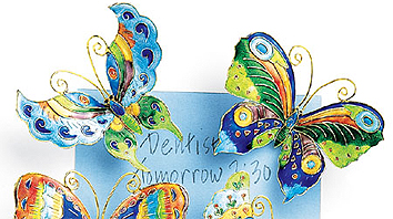 Cloisonné Butterfly Magnets