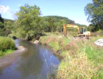 streambank stabilization work along the Middle Branch of the White River