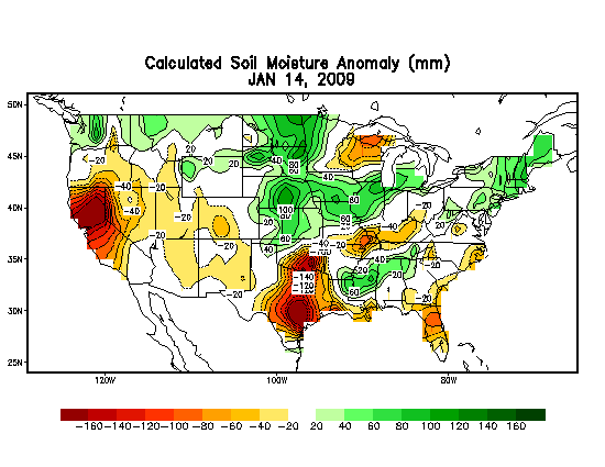 daily us soil moisture anomaly