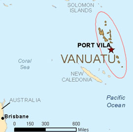 Map - Vanuatu