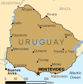 Map - Uruguay