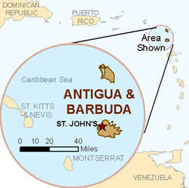 Map - Antigua Barbuda