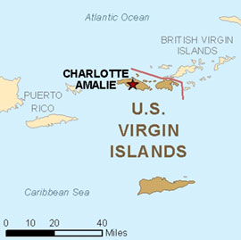 Map - US Virgin Isles
