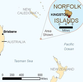 Map - Norfolk Islands