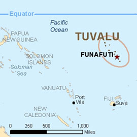 Map - Tuvalu