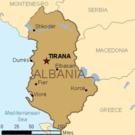 Map - Albania