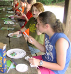 campers make an edible watershed