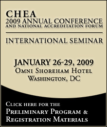 2009 CHEA Annual Conference - Preliminary Program