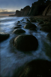 A walk along the winter beach