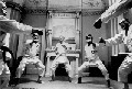 photo of senators practicing karate