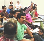 Particpants at an NRCS meeting in Arkansas held to explain NRCS programs and services to Hispanics in the "Show Me" State