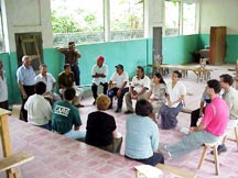 Photo of an indoor meeting related to environmental health.