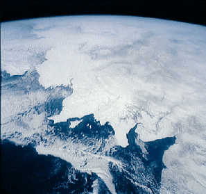 high altitude image of sea ice
