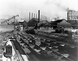 Views of steel mills in Pittsburgh, PA. From the Library of Congress