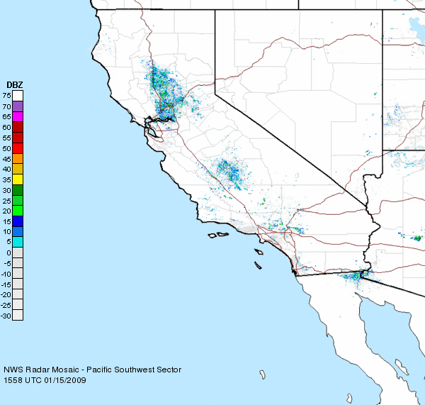 Pacific Southwest sector loop - click image for the local radar loop