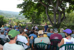 Jeff Knowles (standing), Hawaii NRCS district conservationist, gives a seminar about cover crops