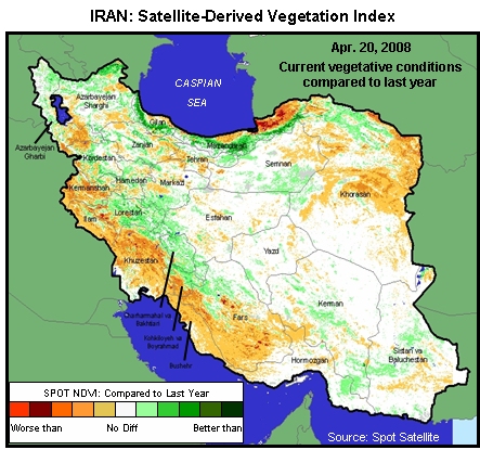 Iran Vegetation Index Map