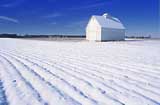 Illinois farm out structure in winter