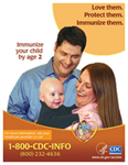 National Infant Immunization Week's National print ad in English.