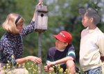 Maryland students at Centreville Middle School learn about bird houses as part of an outdoor classroom being built on the school grounds