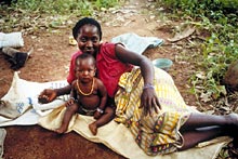 Photo of a woman and her baby.