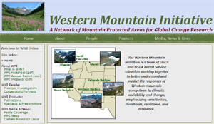 WMI screenshot of website homepage