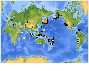 Latest World Earthquakes Map