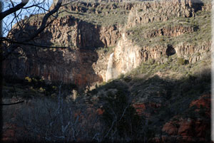 [photo] Spring runoff falls north of Encinoso Picnic Area