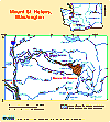 Map, Location of Mount St. Helens, click to enlarge