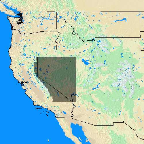 Domain Coverage for Western Great Basin GACC (Fire Center)