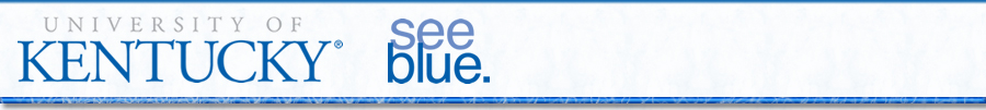 University of Kentucky logo and  see blue logo
