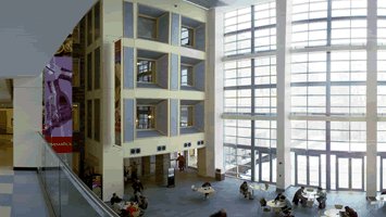 Interior photo of Duffield Atrium