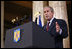 President George W. Bush emphasizes a point as he delivers remarks Tuesday, April 2, 2008, at the National Bank of Savings in Bucharest.